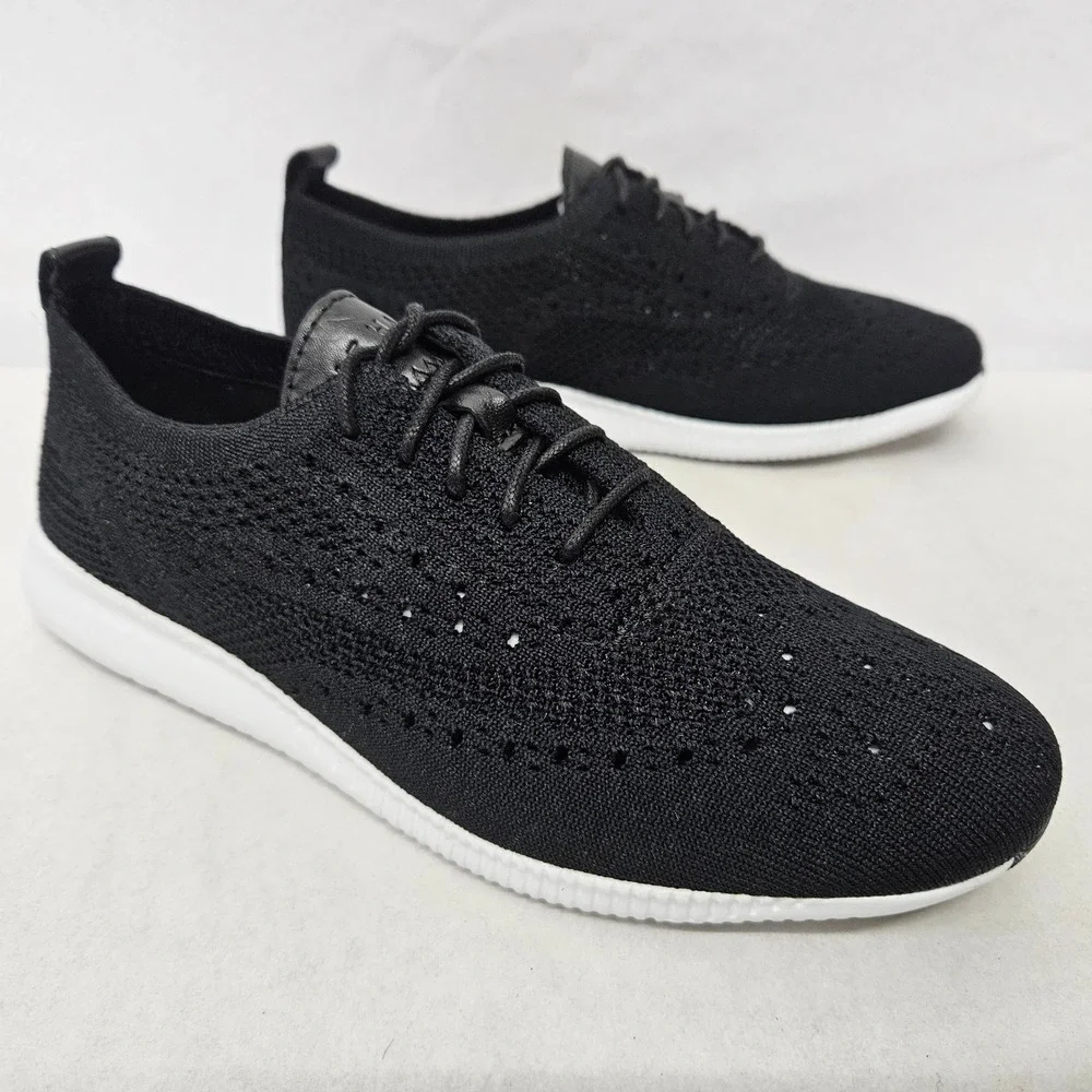 Cole Haan‎ 2 ZeroGrand Stitchlite Oxford Shoes W11511 Black Knit Womens Size 7